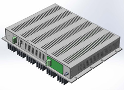  1000VA Low-profile, Industrial Quality DC-AC Sine Wave Inverter with Convection Cooling by Heatsink Assembly Fins
